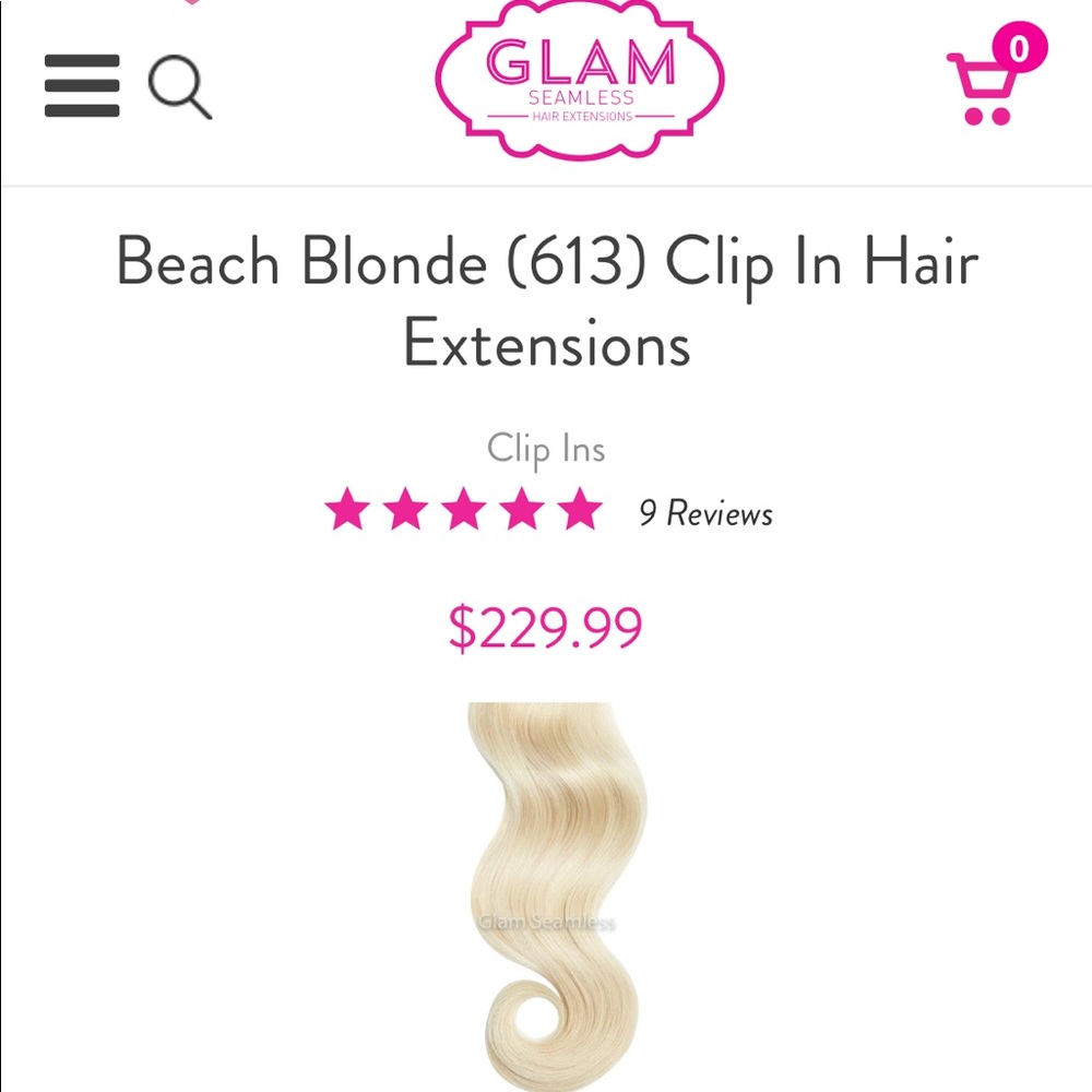 Glam seamless invisclip hair extensions